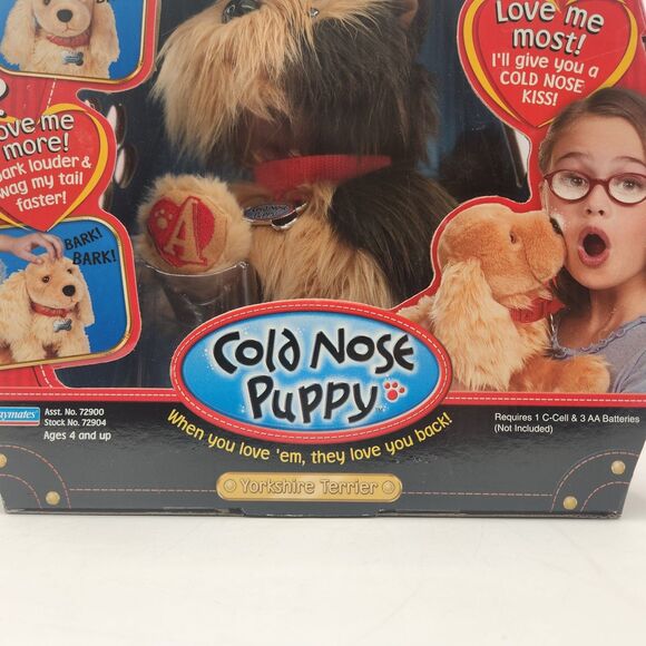 Playmates Amazing Pets Cold Nose Puppy Yorkshire Terrier Open Box Barks Wag Tail - Picture 6 of 16